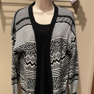 Black & White XL Soft Cardigan